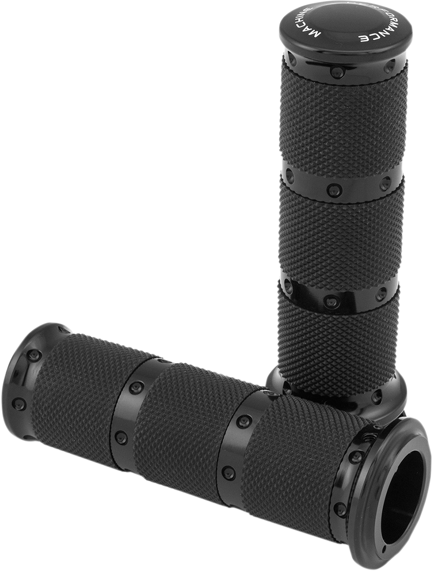 Performance Machine (PM) Contour XLS Renthal Wrapped Grips - Cable - Black