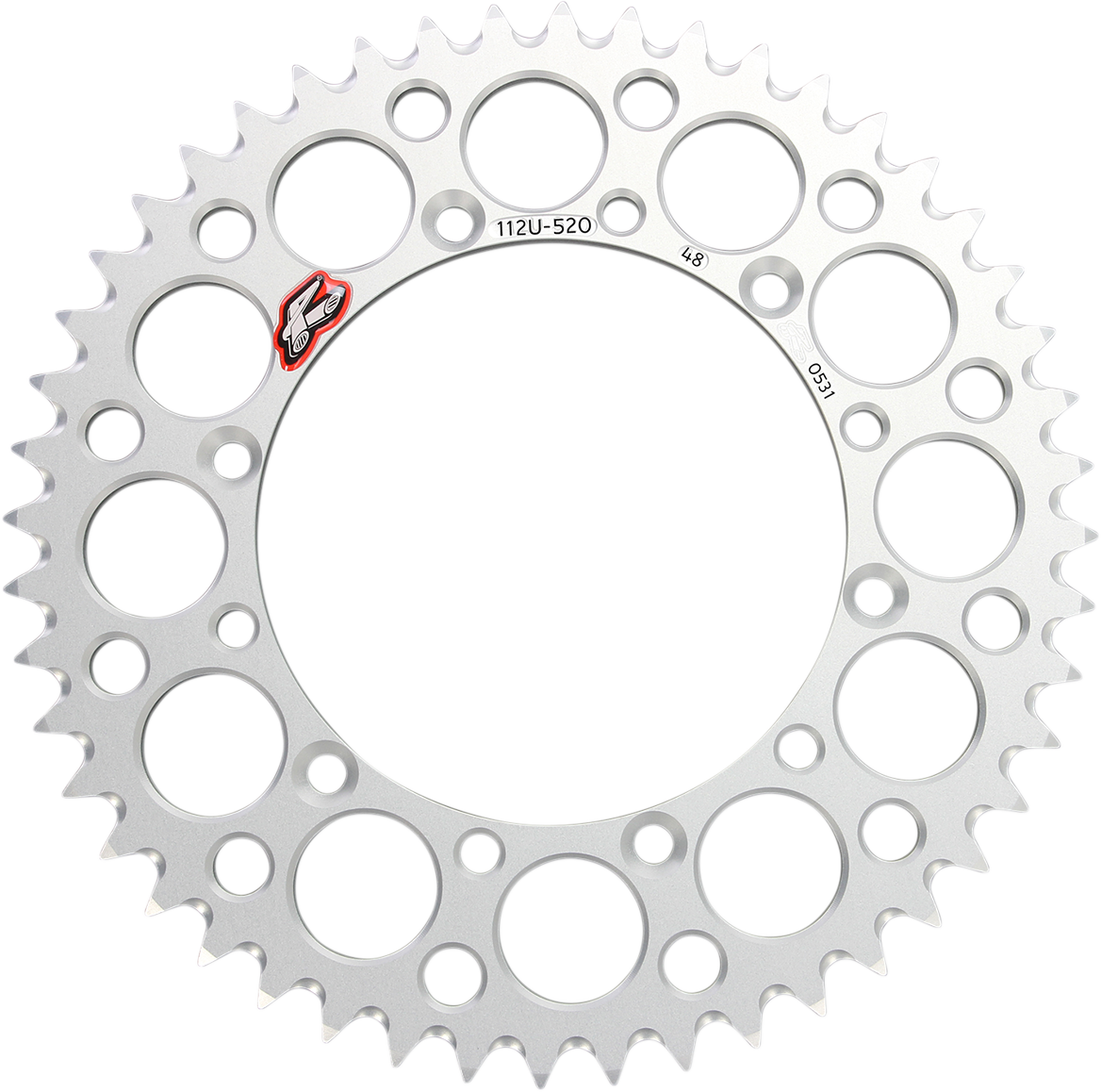 Renthal Rear Sprocket - Aluminum - 48 Tooth - Silver - Kawasaki