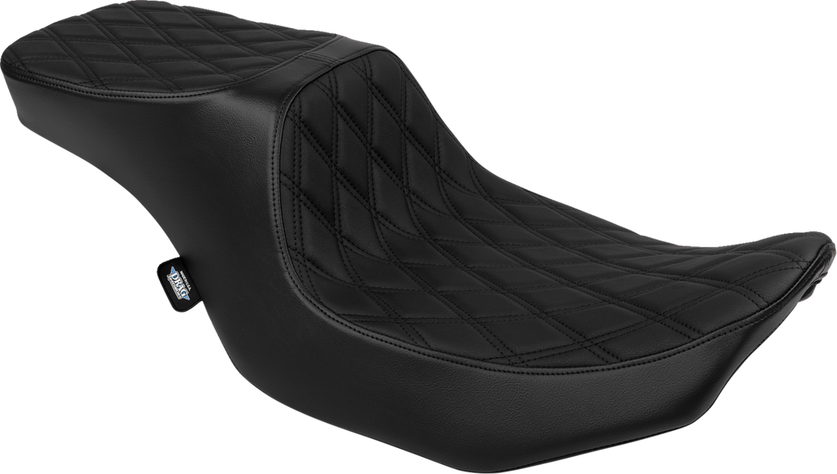 Drag Specialties Seats Predator 2-Up Seat - Vinyl - Double Diamond Black Stitch - W/O Backrest - FLTR/FLHX '23-'24