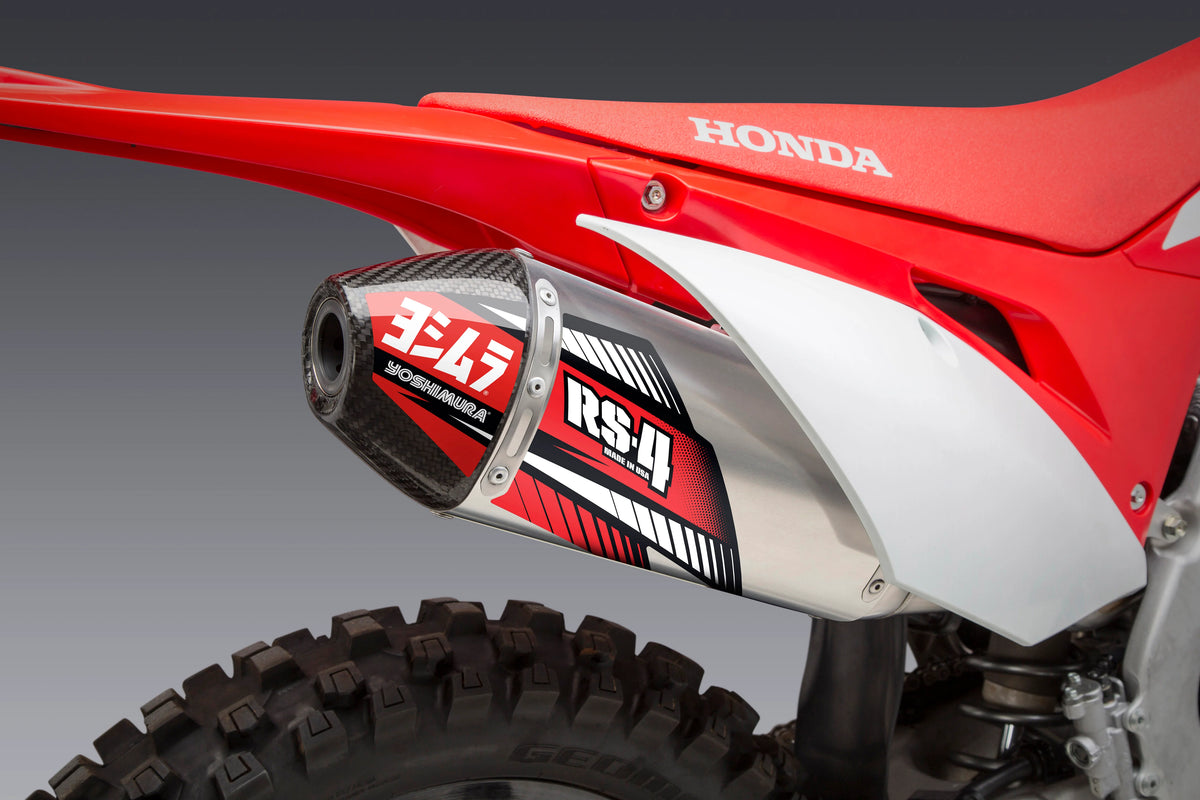 Yoshimura CRF450X 19-26 RS-4 Stainless Full Exhaust, W/ Aluminum Muffler