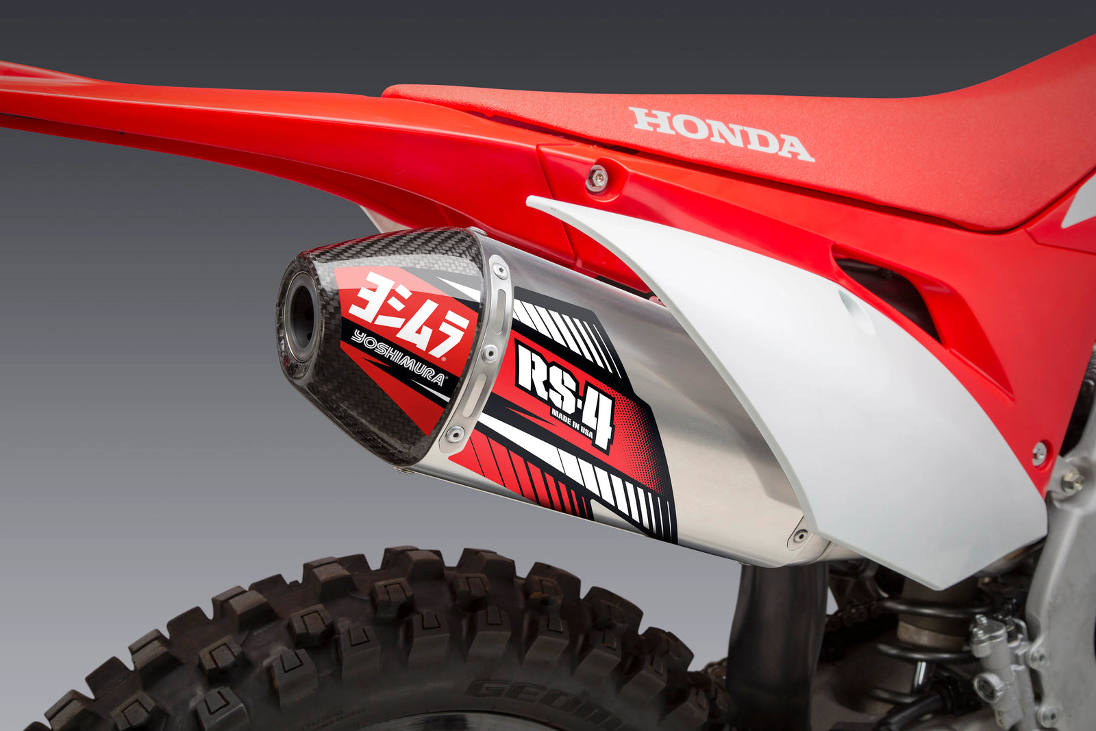 Yoshimura CRF450X 19-26 RS-4 Stainless Full Exhaust, W/ Aluminum Muffler