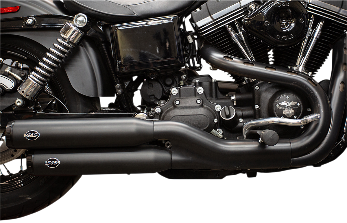 S&S Cycle Grand National Slip-On Mufflers - Guardian Black - FXDF