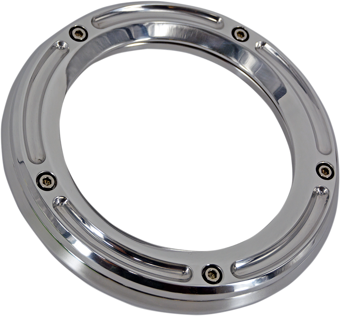 Trask Assault Derby Cover With Window - Chrome - Big Twin