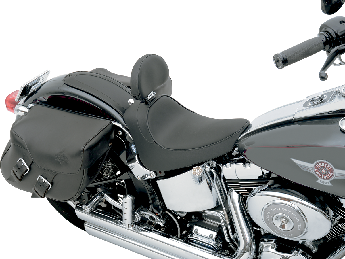 Drag Specialties Seats Solo Seat - Smooth - Driver Backrest - FL/FX '00-'06