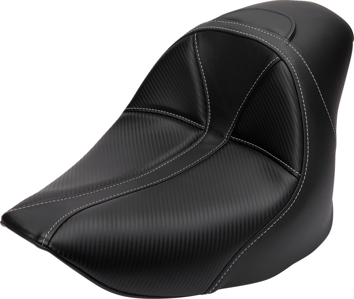 Saddlemen Dominator Solo Seat - W/O Backrest - Black W/ Gray Stitching - FL/FX '06-'17