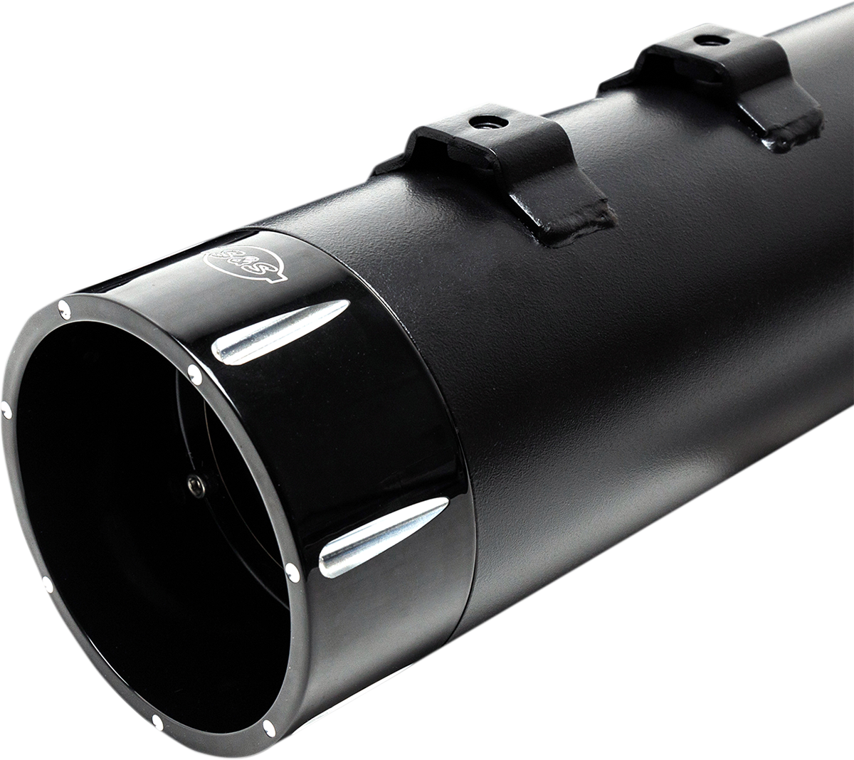 S&S Cycle 4-1/2" MK45 Performance Mufflers - Black With Black Thruster