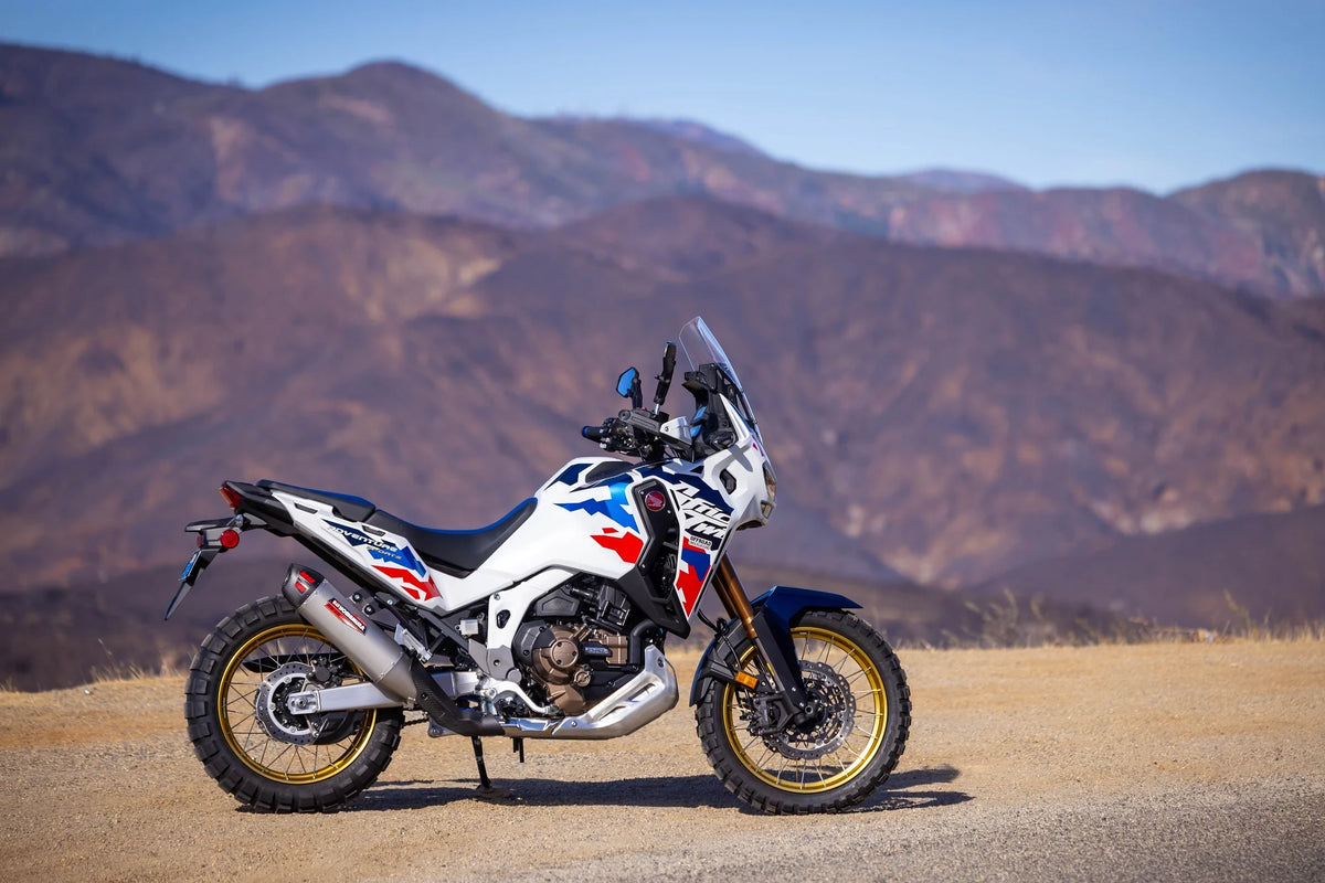 Yoshimura Africa Twin 20-26 RS-12 Stainless Slip-On Exhaust, W/ Stainless Muffler