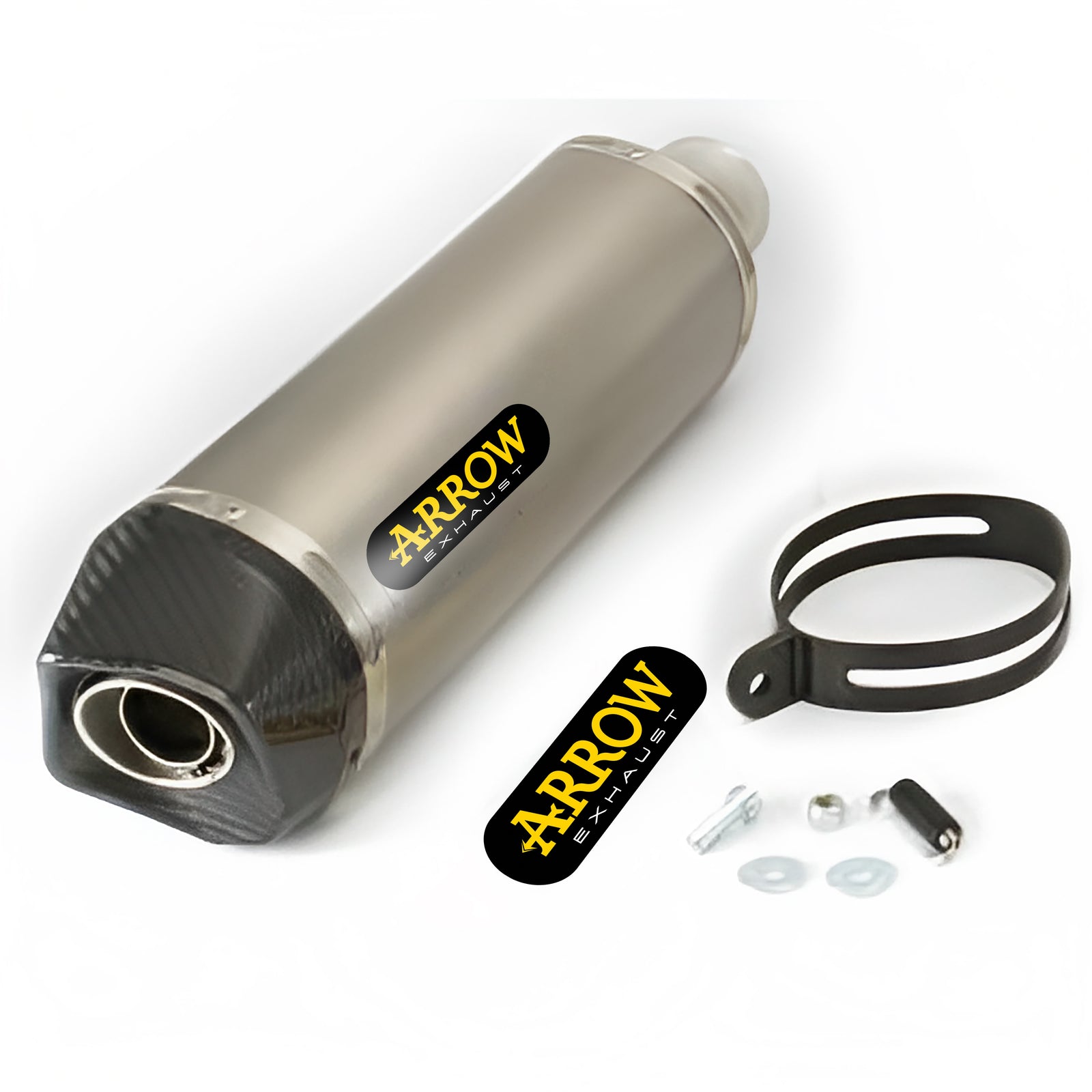 Arrow 71744PK Race-Tech Approved Titanium Slip On With Carbon End Cap