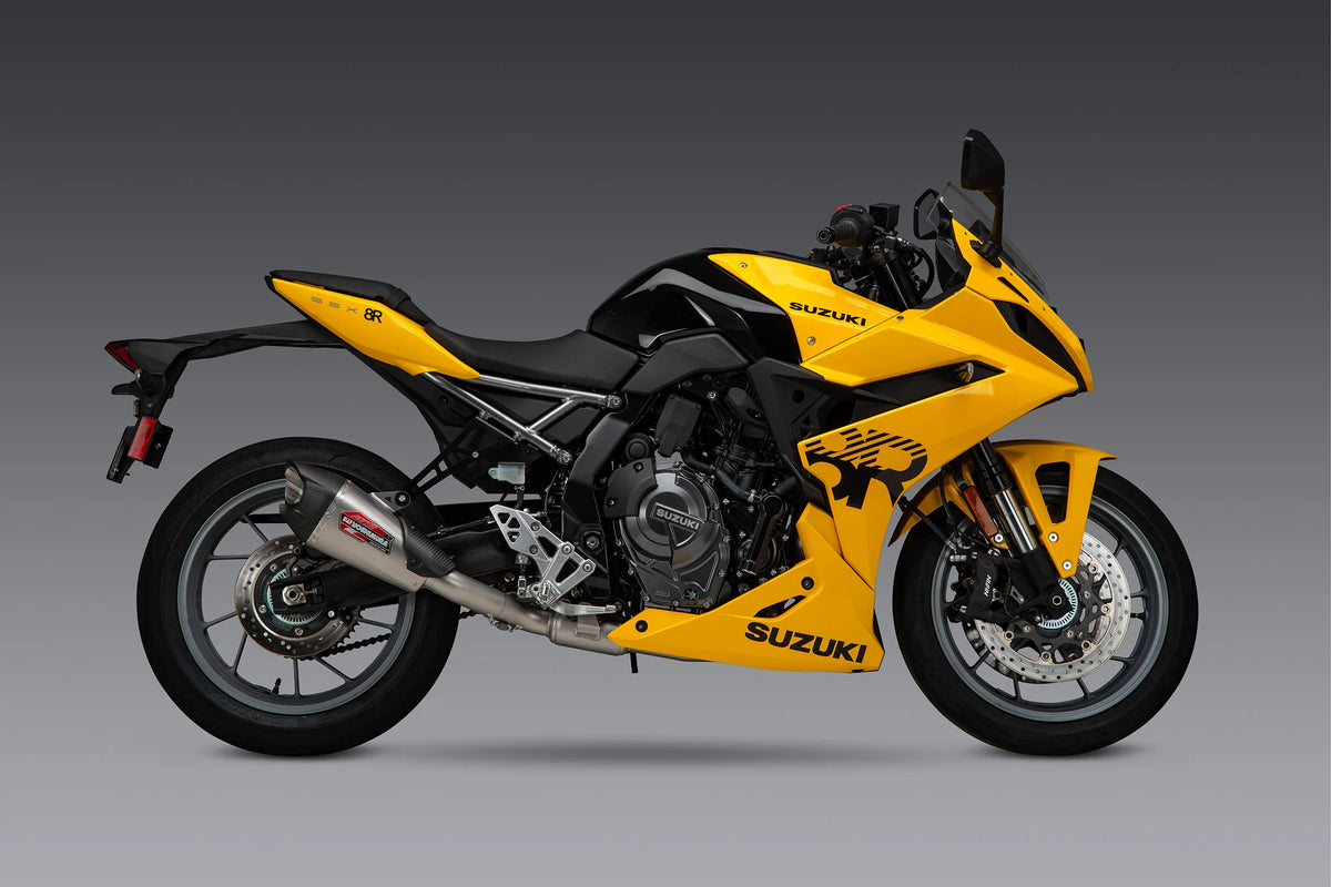 Yoshimura GSX-8S/R/T/TT 23-26 AT2 Stainless Full Exhaust, W/ Stainless Muffler