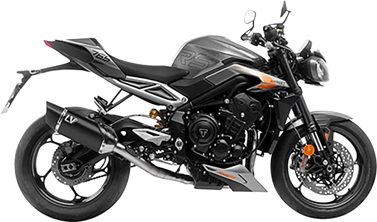 LeoVince LV-14 R Exhaust System - 3-Into-1 - Black - Street Triple 766 R/RS