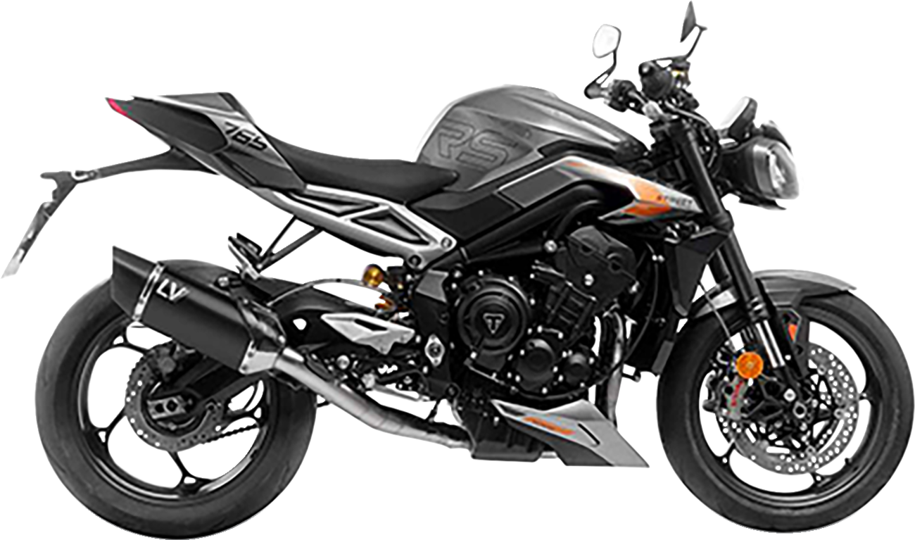 LeoVince LV-14 R Exhaust System - 3-Into-1 - Black - Street Triple 766 R/RS