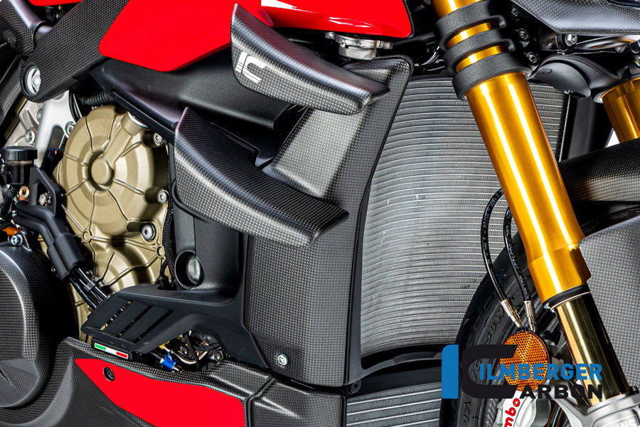 Ilmberger Carbon Radiator Cover Right V4 Ducati Streetfighter - Matte