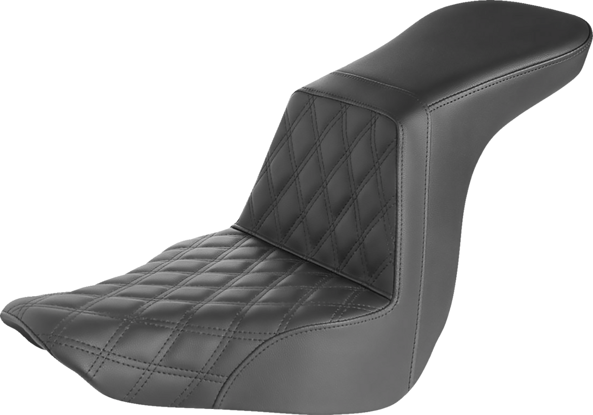 Saddlemen Step-Up Seat - Front Lattice Stitch - Black
