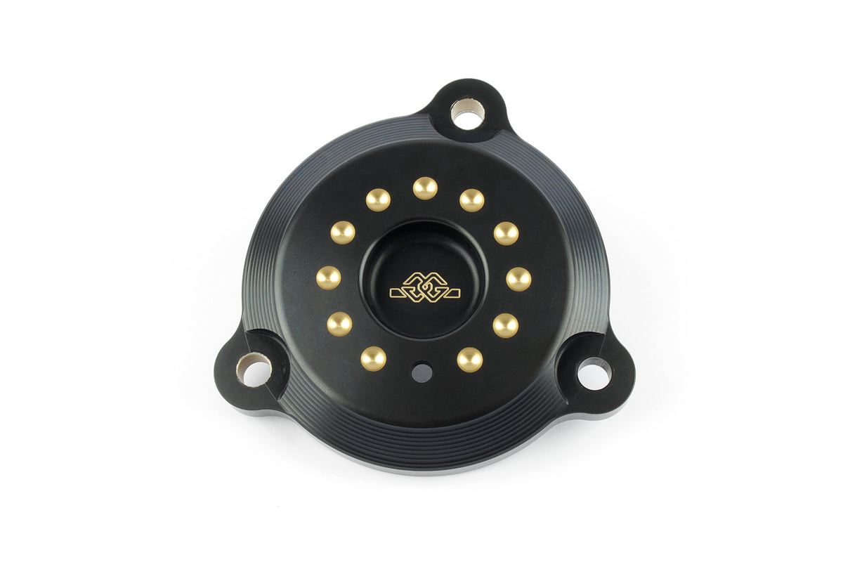 Gilles Tooling Front Belt Pulley Cover Black-Gold