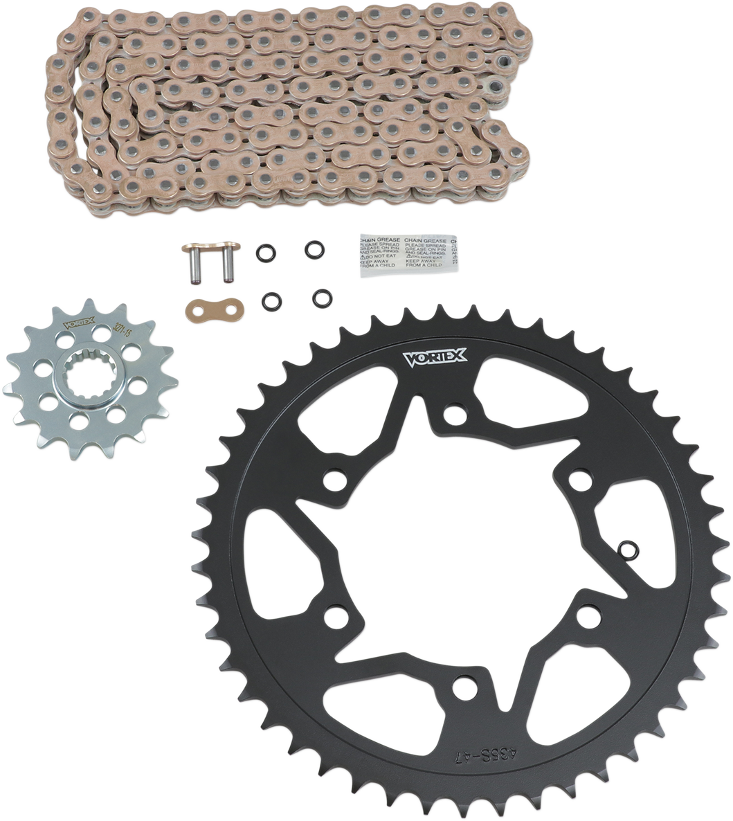 Vortex Chain And Sprocket Kit - HFRS - Gold - Yamaha YZF-R6