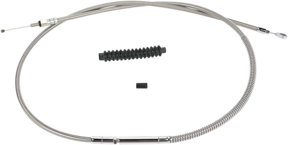 Barnett High-Efficiency Stainless Steel Clutch Cable For Harley-Davidson - +6" - '87-'99