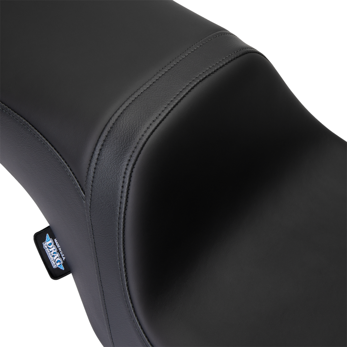 Drag Specialties Seats Predator 2-Up Seat - Solar Leather - Black - Smooth - W/O Backrest - FL '08-'23