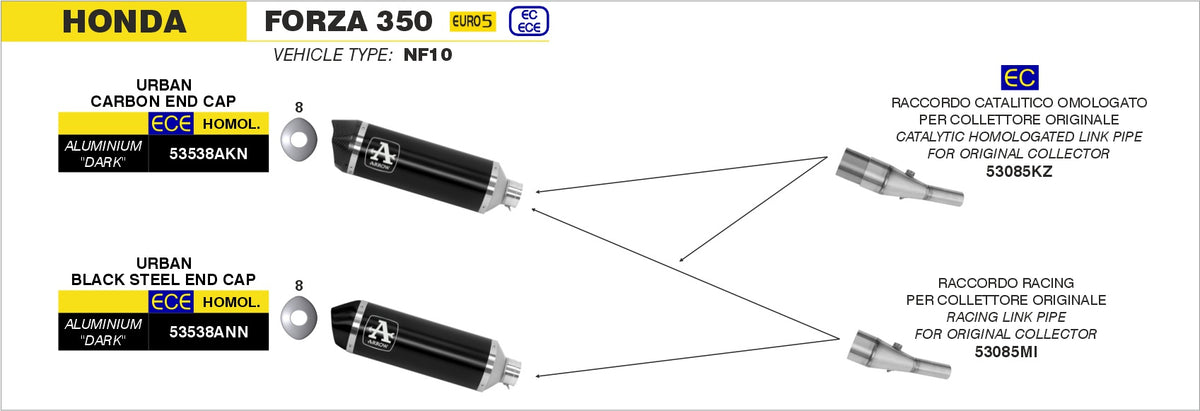 53085KZ Catalytic Homologated Link Pipe For Urban Exhaust