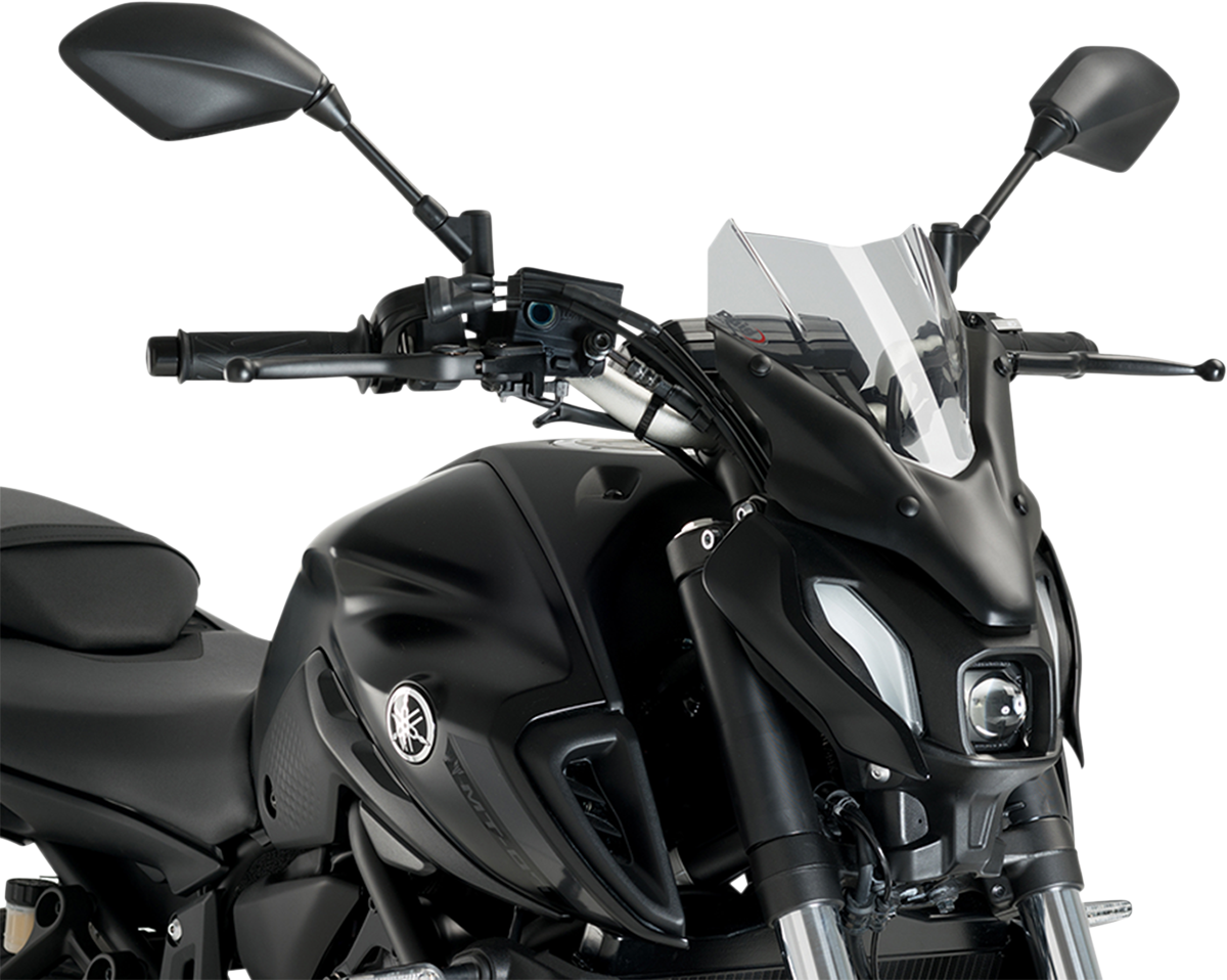 PUIG HI-Tech Parts New Generation Windscreen - 12-1/2" - Smoke - MT-07