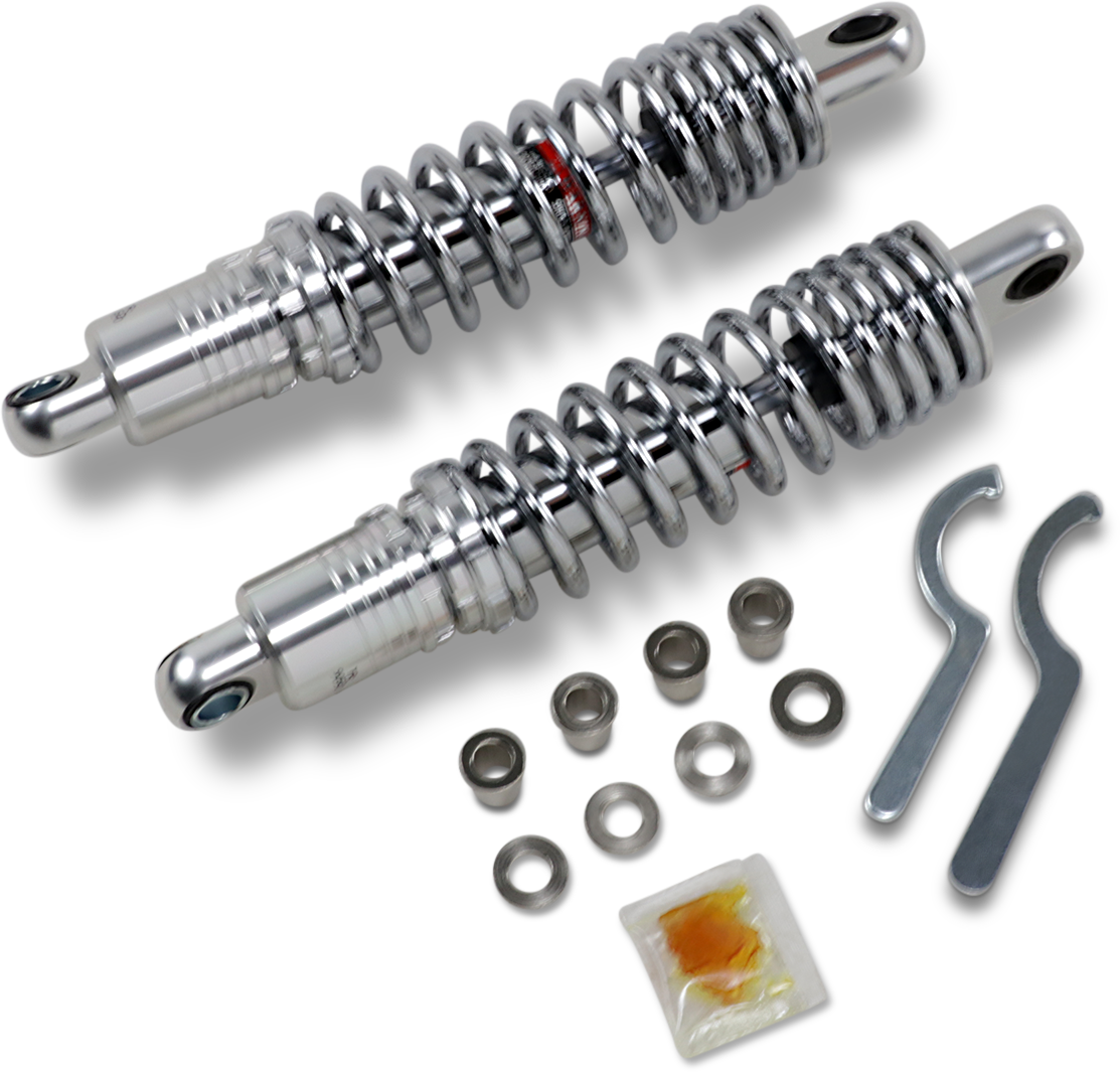 Drag Specialties Shocks Premium Ride-Height Adjustable Shocks - 12.5" - Heavy Duty - Chrome