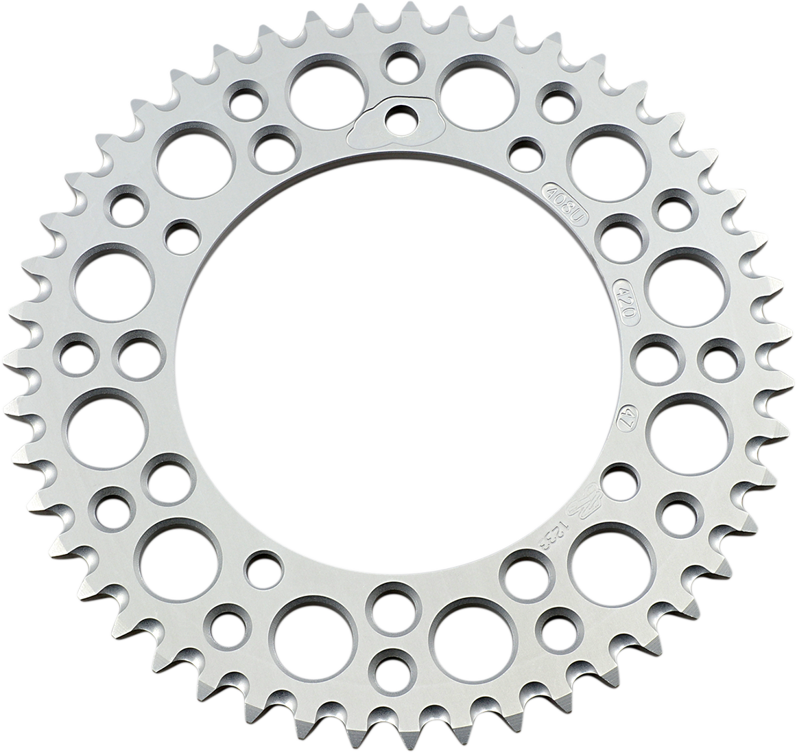 Renthal Rear Sprocket - Aluminum - 47 Tooth - Silver - Kawasaki/Suzuki
