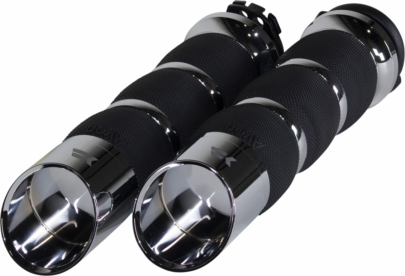 Khrome Werks Edge Grips - Air Cushion - Cable - Chrome