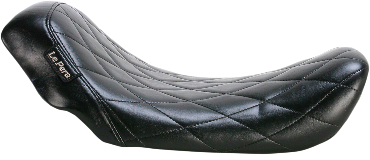 Le Pera Bare Bones Solo Seat - Diamond Stitch - Black - Dyna '06-'17
