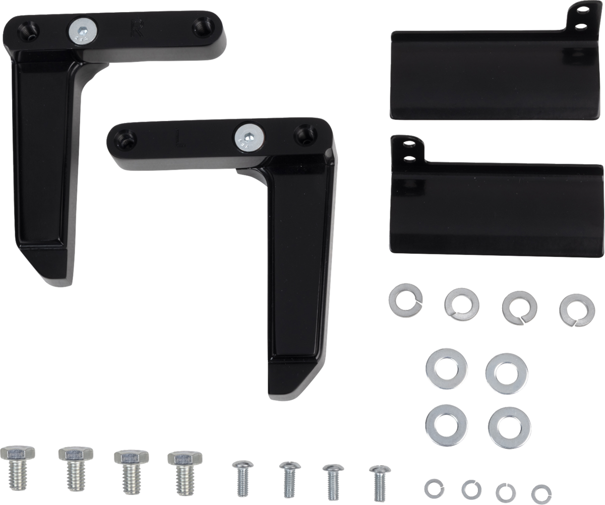 Paul Yaffe Bagger Nation Cafe Front Fender - 18" Wheel - With Inverted Fork Adapters - Debris Guards - HD Softail