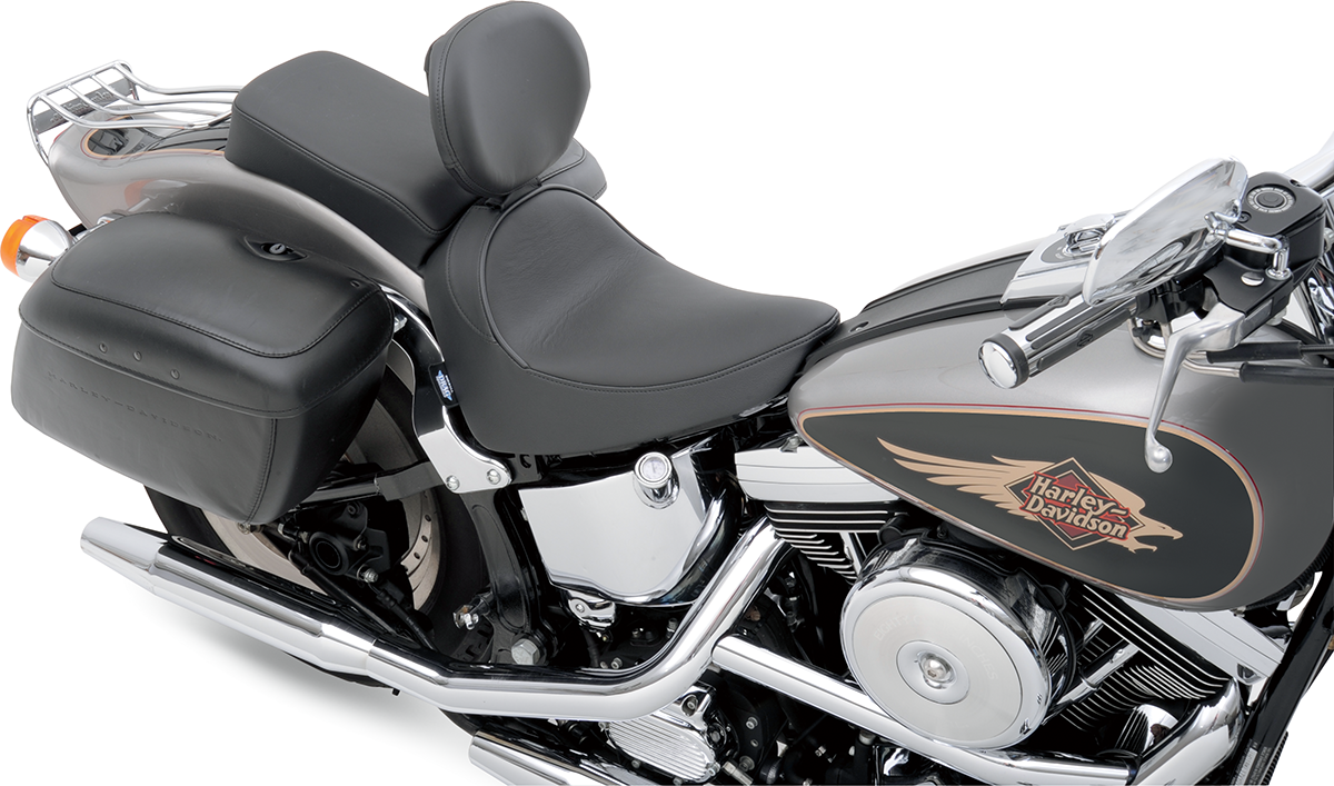 Drag Specialties Seats Solo Seat - Smooth - Driver Backrest - FXST/FLST '84-'99