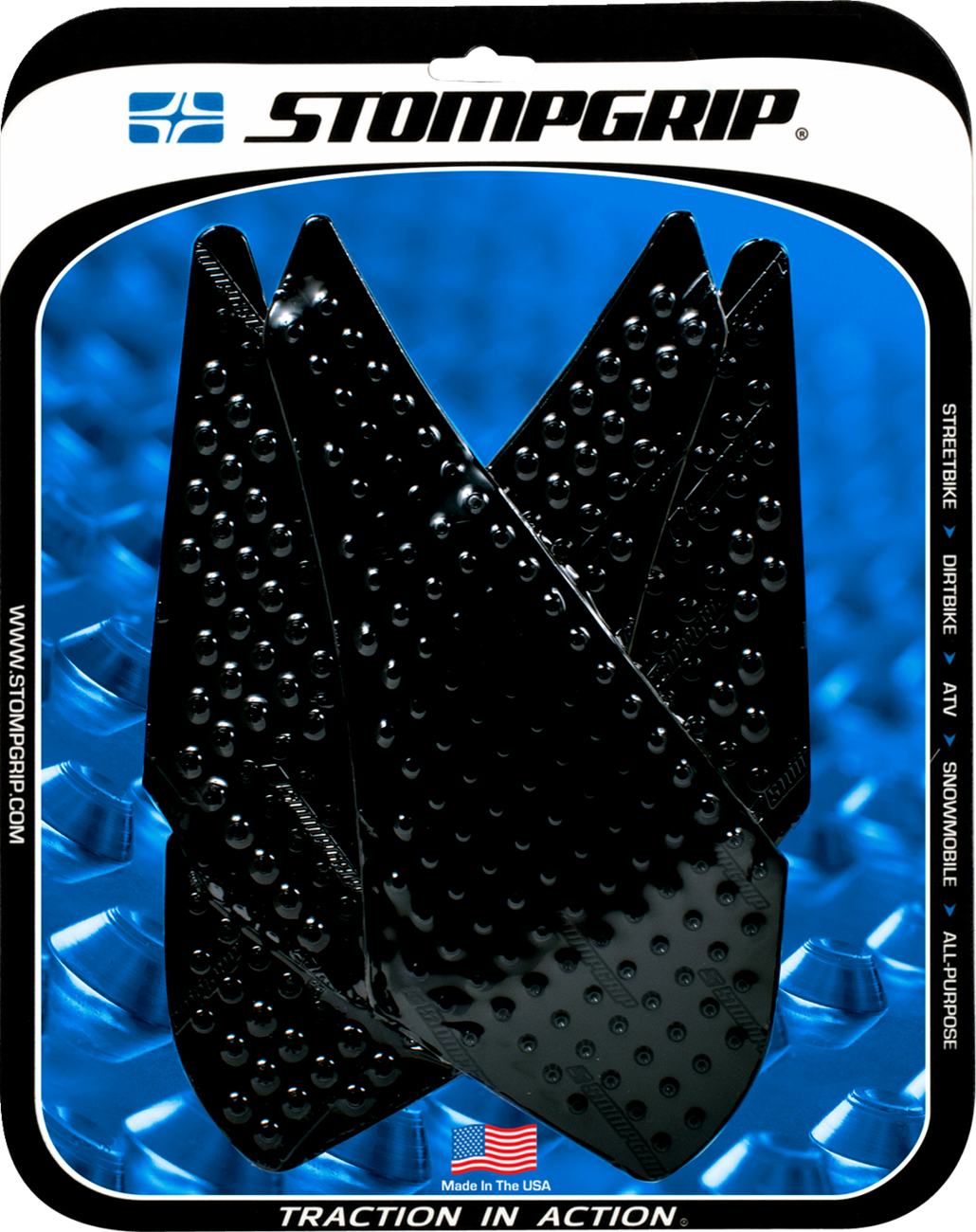 StompGrip Tank Grips - Volcano - Black - Yamaha - YZF '07-'08