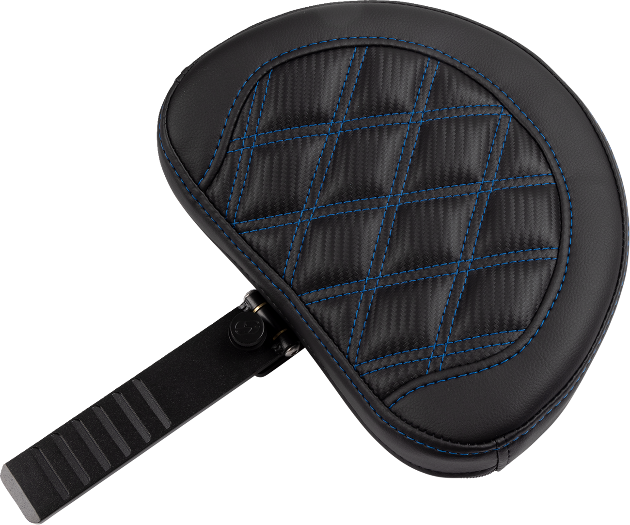 Saddlemen RoadSofa™ Seat - With Backrest - Carbon Fiber - Lattice Stitch - Blue Stitch - FLTR/FLHX '23-'24