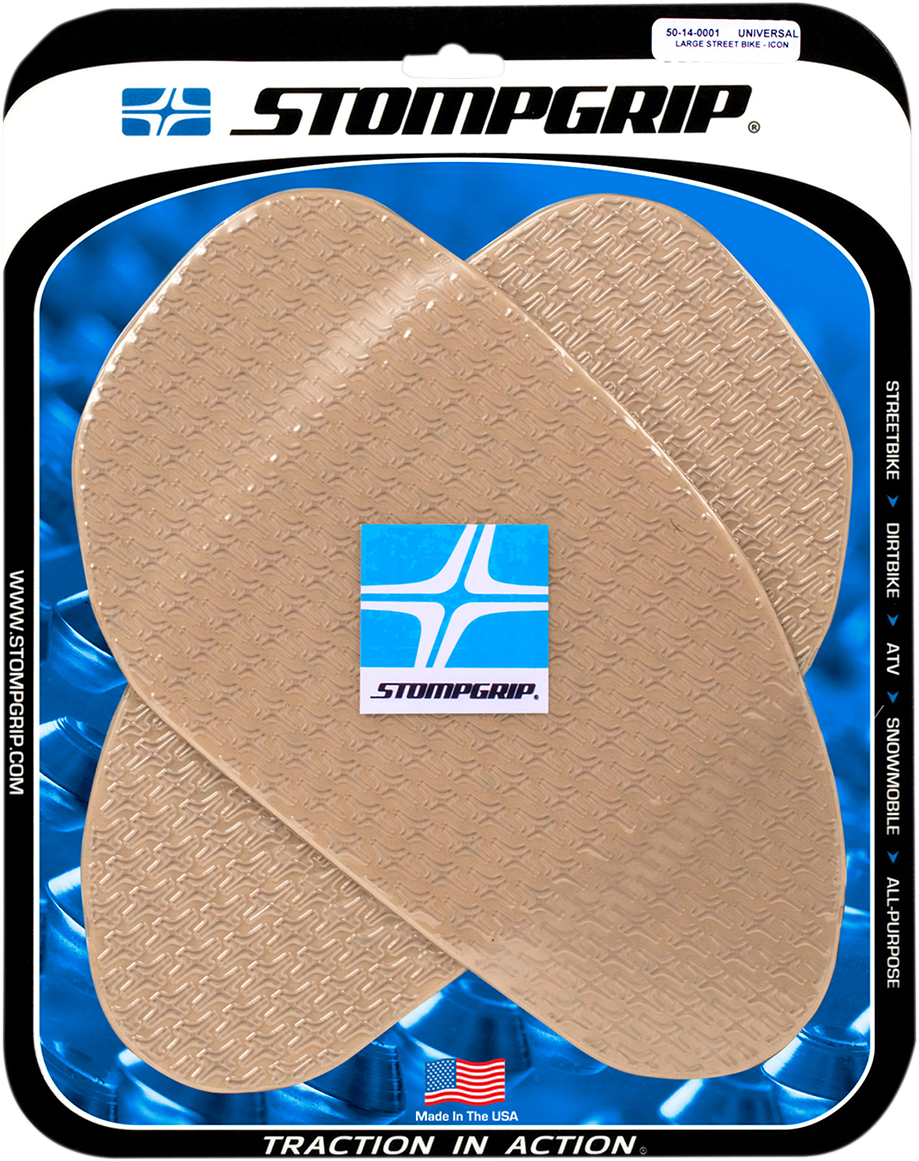 StompGrip Tank Grips - Icon - Large - Clear - Universal