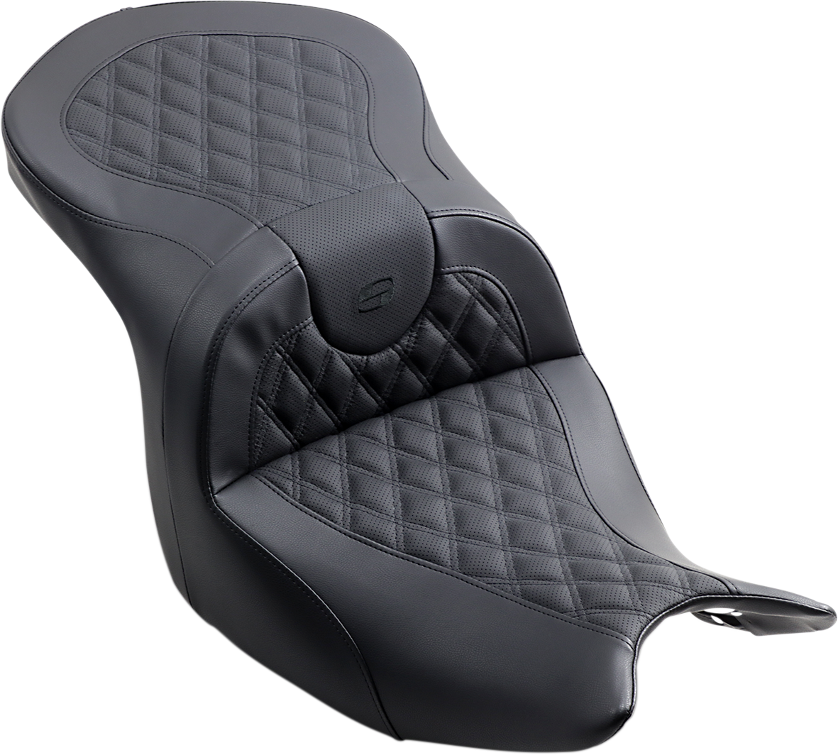 Saddlemen Seat - Roadsofa™ - Without Backrest - Full Lattice Stitch - Black GL '18-'24