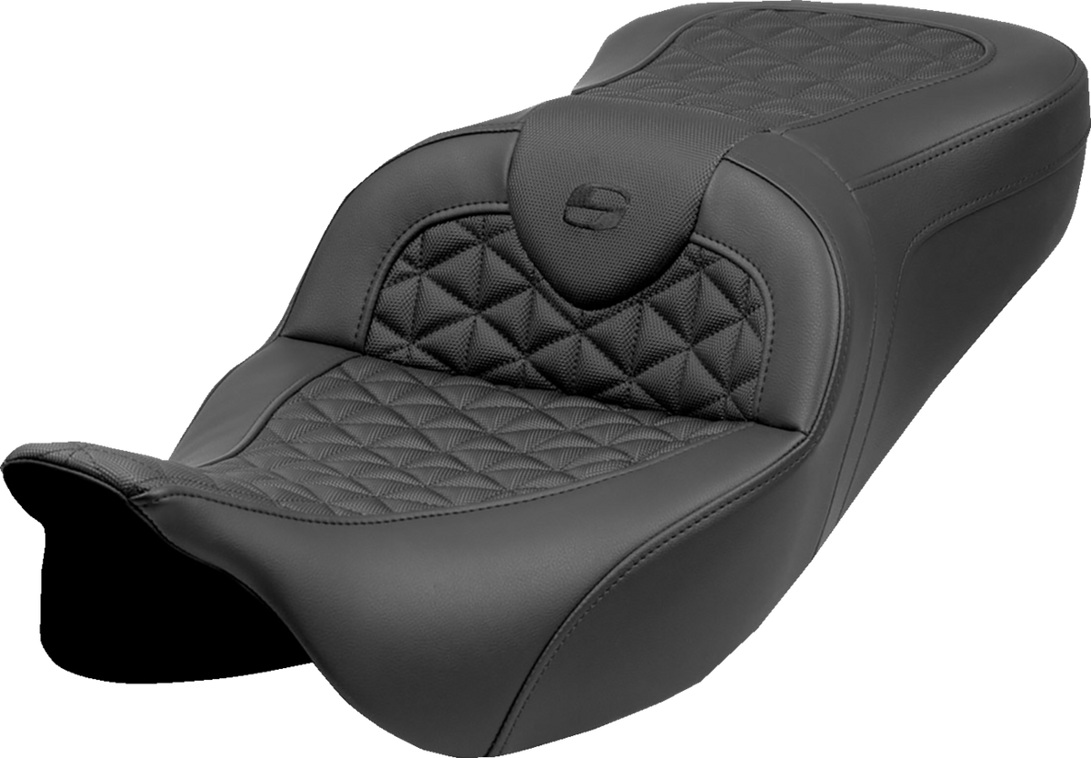 Saddlemen RoadSofa™ Tri Gripper Seat - Standard Reach - W/O Backrest - FLH/FLT '08-'25