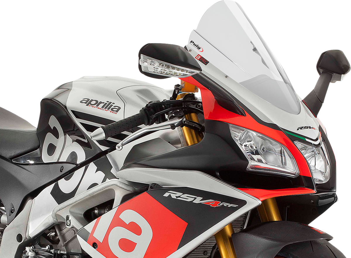 PUIG HI-Tech Parts Race Windscreen - 15-1/2" - Clear - RSV4