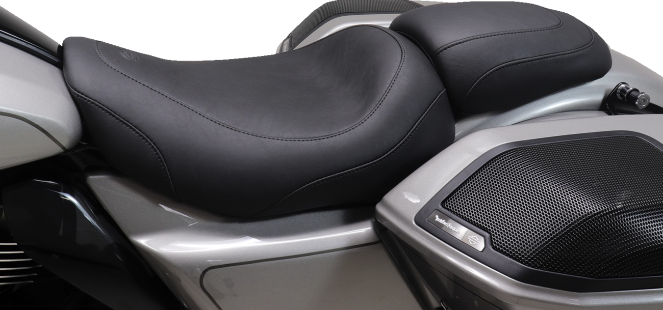 Mustang Padded Passenger Cowl - Black - Smooth - FLH/FLT '23-'25