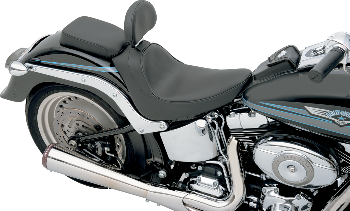 Drag Specialties Seats Solo Seat - Smooth - Driver Backrest - FL/FX '06-'17