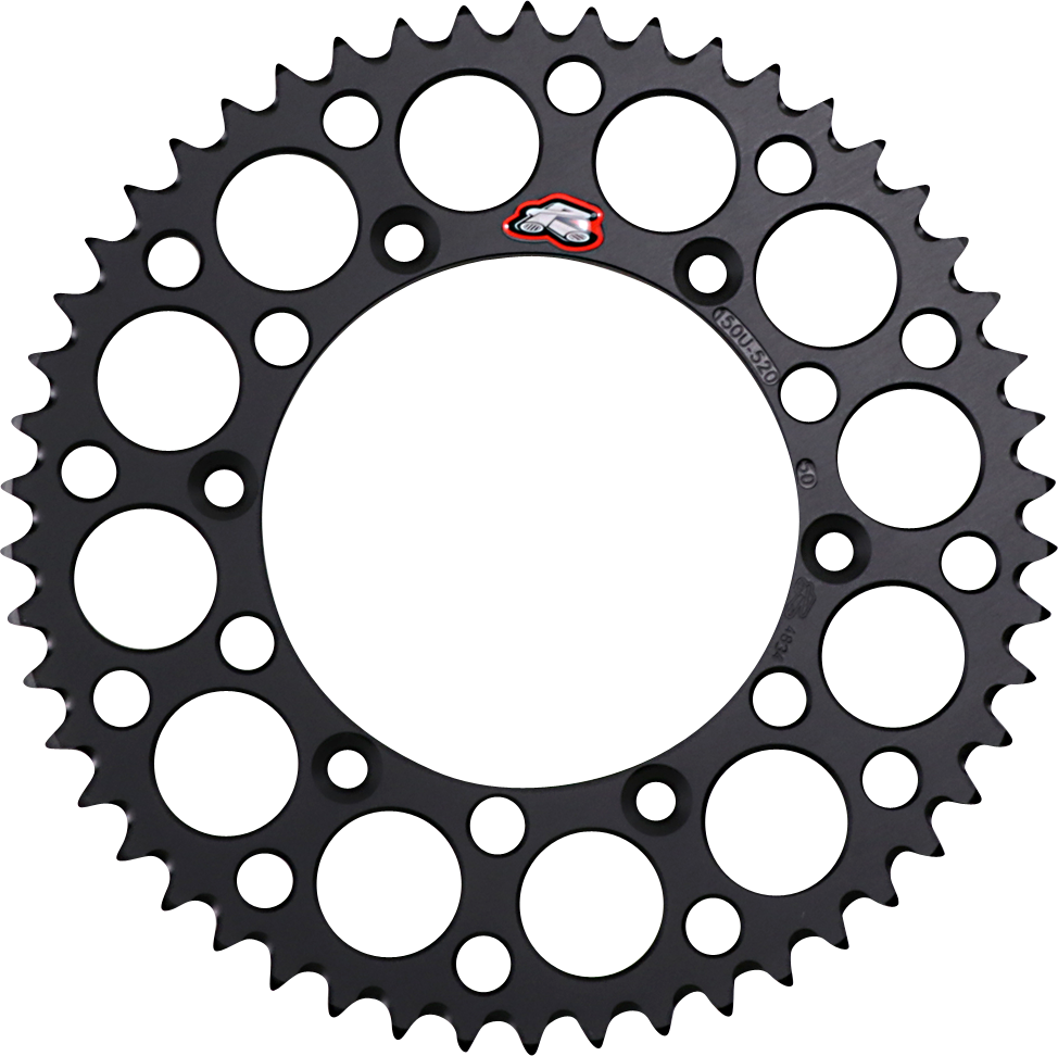 Renthal Rear Sprocket - Aluminum - 50 Tooth - Black - Honda/Yamaha