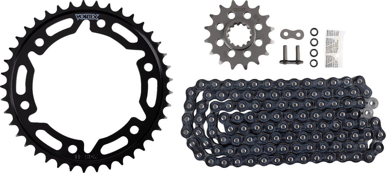 Vortex Chain And Sprocket Kit - WSS - Black - Honda CBR1000 RR