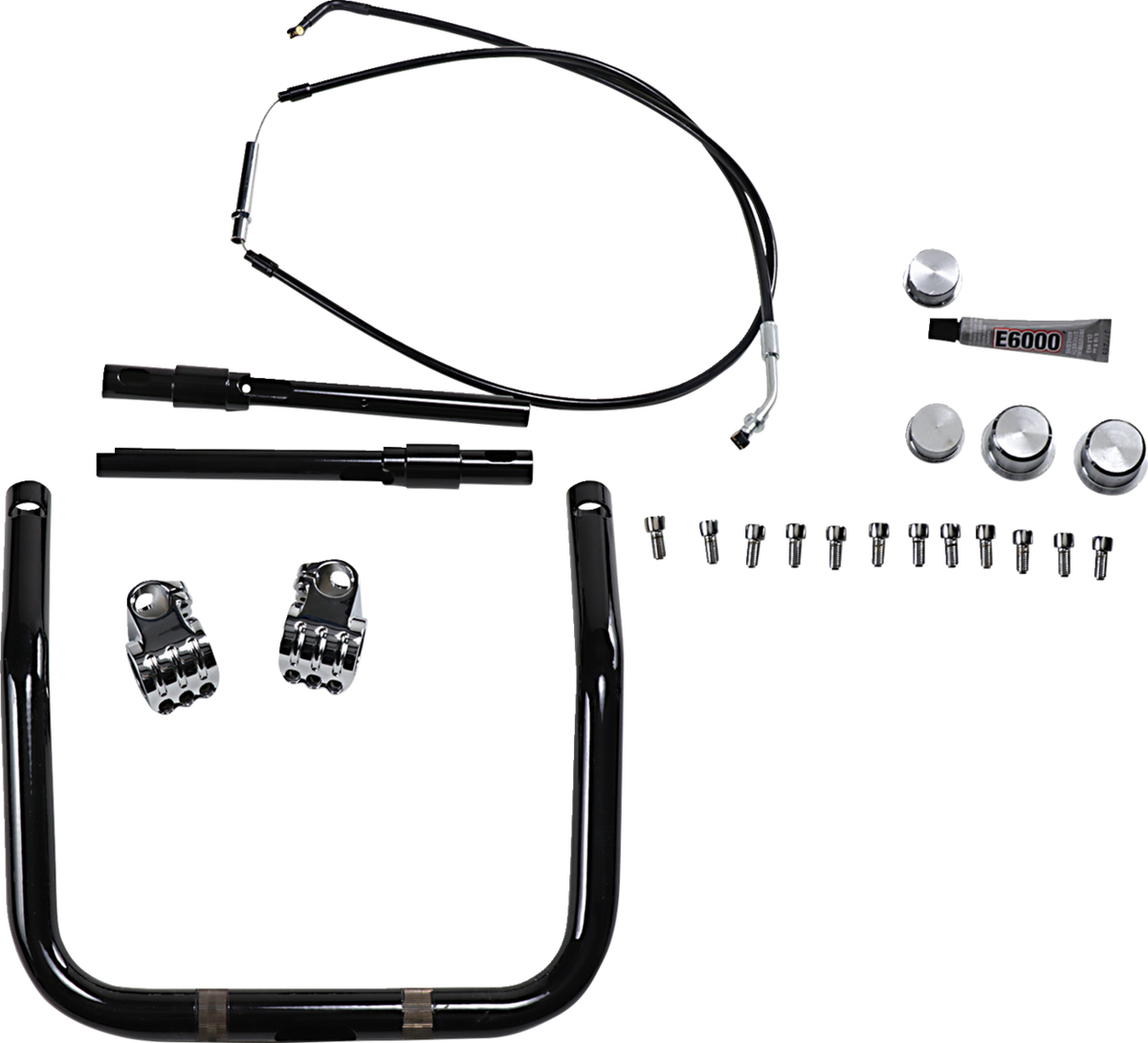 Klock Werks Klip Hanger Handlebar For Indian - 12" - Black/Chrome
