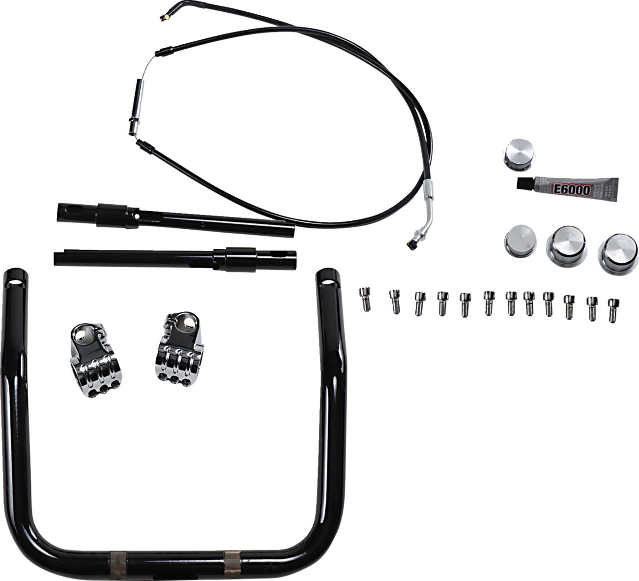 Klock Werks Klip Hanger Handlebar For Indian - 12" - Black/Chrome