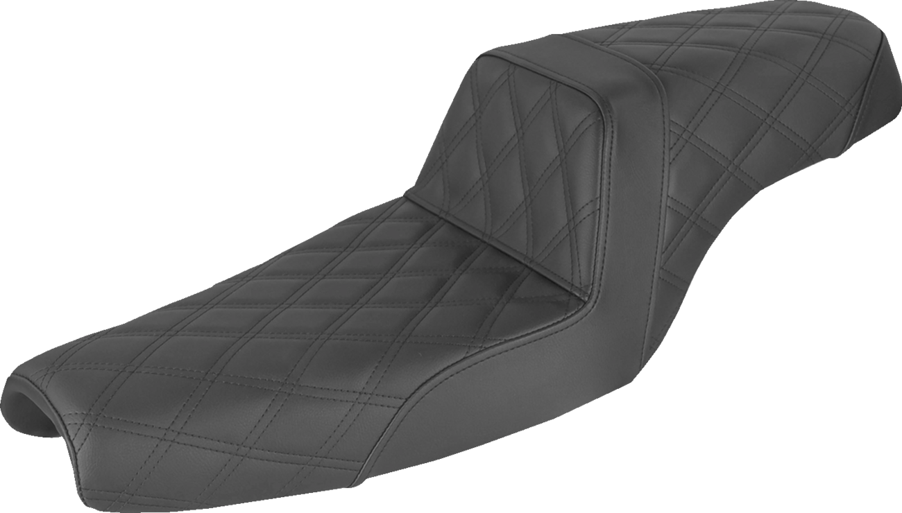 Saddlemen Step-Up Seat - Full Lattice Stitch - Black - XL