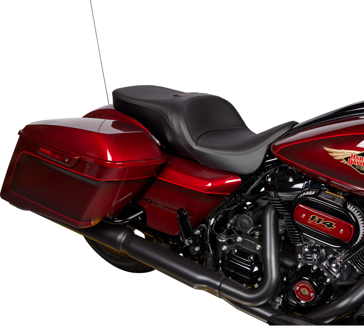 Drag Specialties Seats Freedom Seat - Solar Leather - Black - Smooth - FLH '09-'23