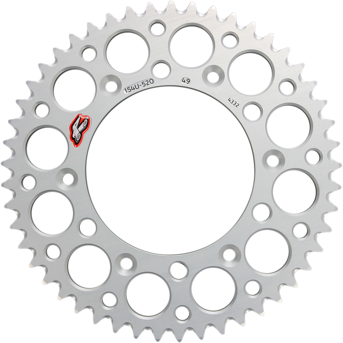 Renthal Rear Sprocket - Aluminum - 49 Tooth - Silver - Honda