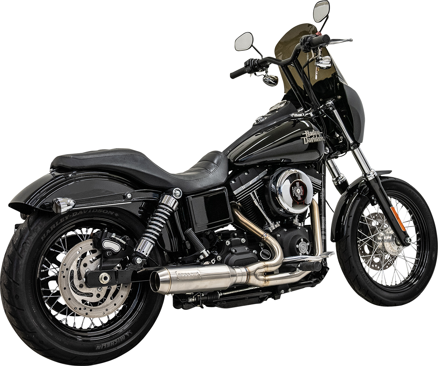 Bassani Xhaust 2-Into-1 Ripper Exhaust System With Super Bike Muffler - Stainless Steel