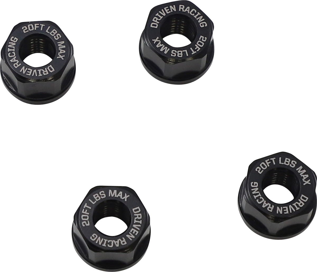 Driven Racing Sprocket Nuts - 4-Bolt Hub - Black - M8 X 1.25