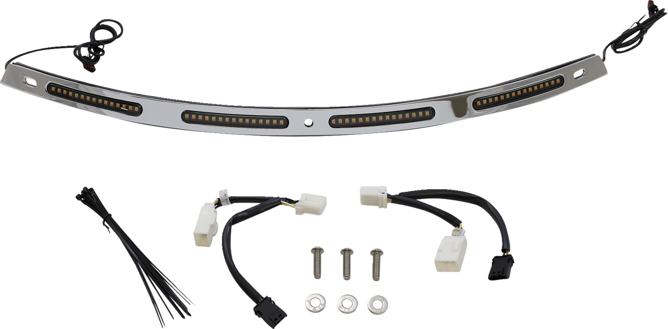 Custom Dynamics Windshield Trim - Sequential Turn Signals - Chrome