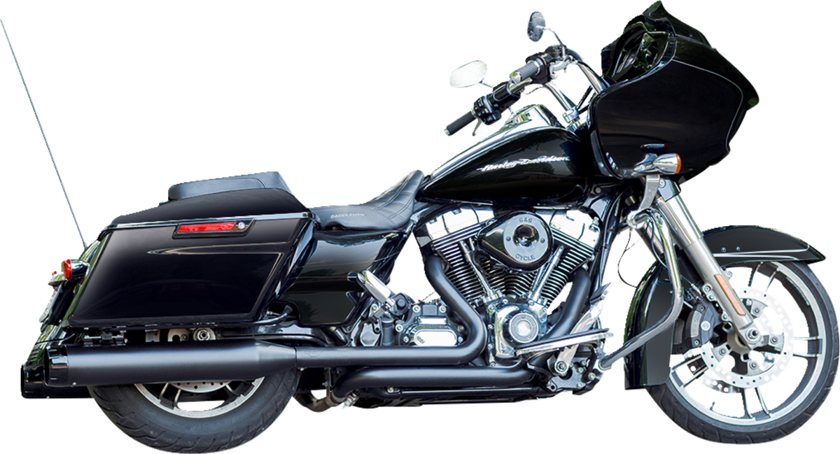 S&S Cycle 4-1/2" MK45 Performance Mufflers - Black With Black Thruster