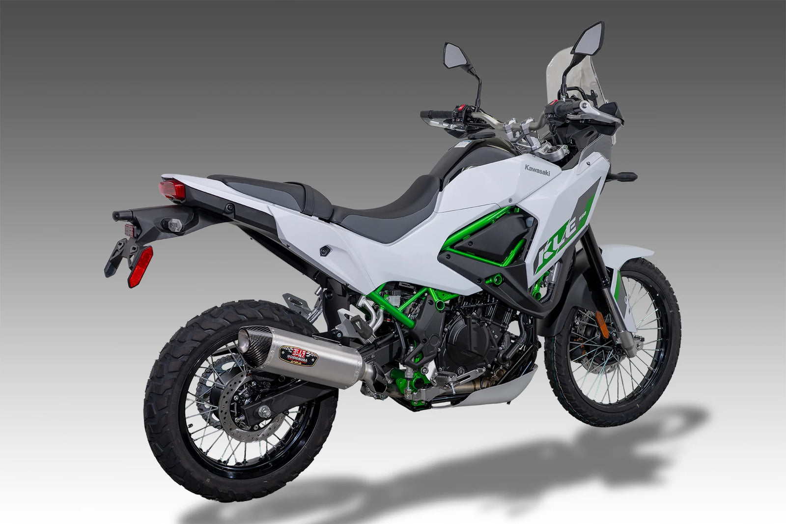 Yoshimura KLE500 2026 R-77 Stainless Slip-On Exhaust, W/ Stainless Muffler