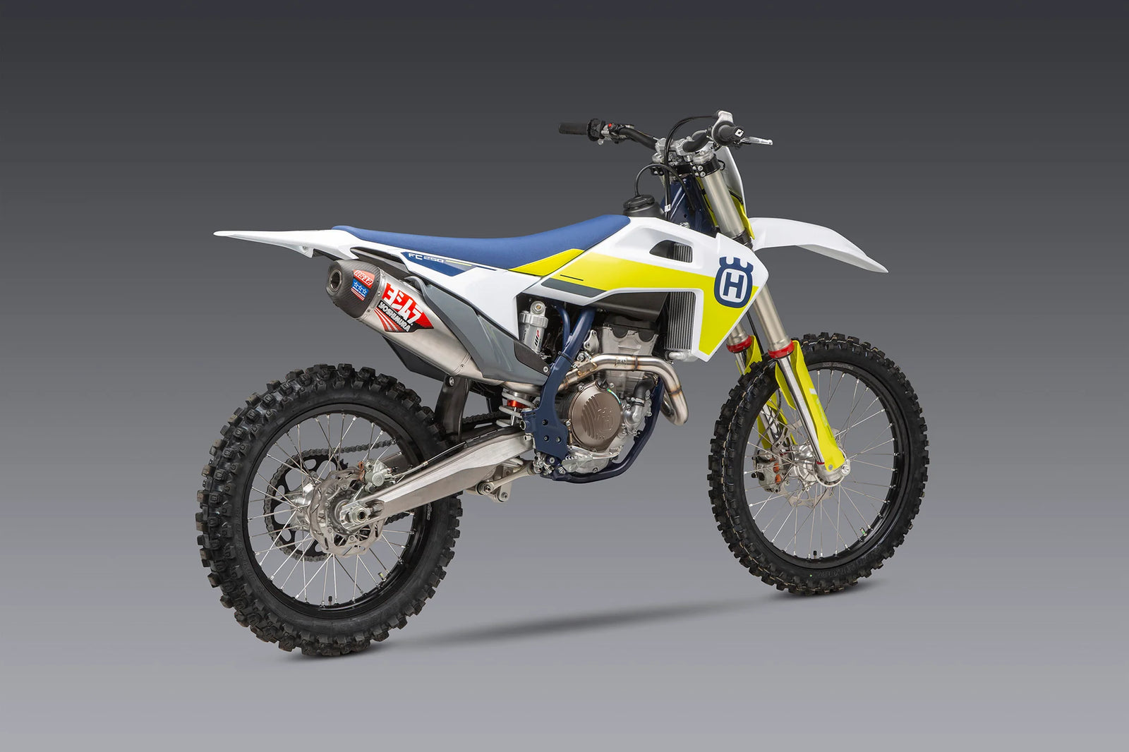 Yoshimura KTM/HUSQ 250/350 19-22 / GAS GAS MC 250F RS-12 Stainless Full Exhaust, W/ Aluminum Muffler